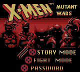 X-Men: Mutant Wars (Game Boy Color) screenshot: Title screen