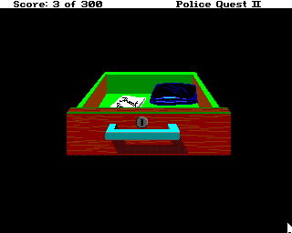 Police Quest 2: The Vengeance (Amiga) screenshot: Your Desk Drawer