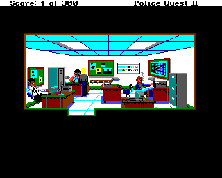 Police Quest 2: The Vengeance (Amiga) screenshot: Homicide Office