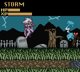 X-Men: Mutant Wars (Game Boy Color) screenshot: Dispatching enemies in the graveyard
