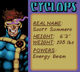X-Men: Mutant Wars (Game Boy Color) screenshot: Cyclops
