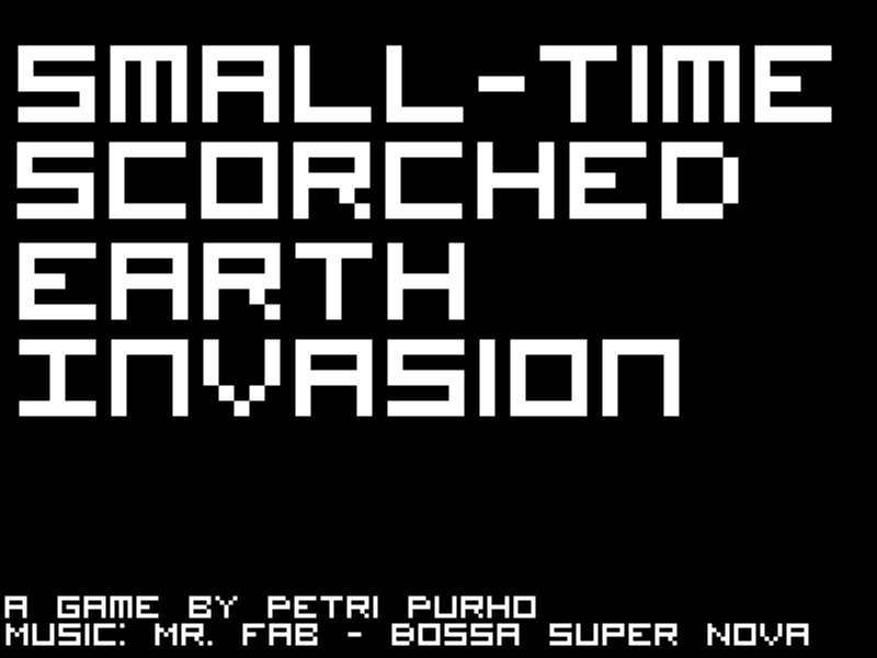 Small-Time Scorched Earth Invasion (Windows) screenshot: Title screen