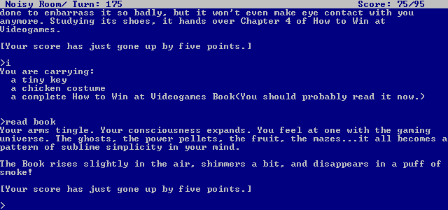 Phantom of the Arcade (Browser) screenshot: The book fully assembled... only one thing remaining...