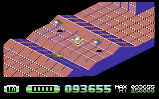 H.A.T.E: Hostile All Terrain Encounter (Commodore 64) screenshot: Stage 10 - The stages start looping after this