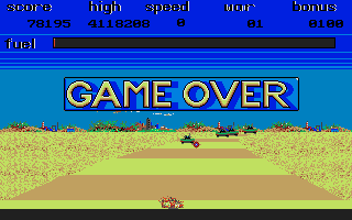 Fire and Forget (Atari ST) screenshot: Game over