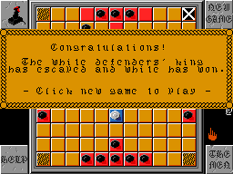 Impatience (SAM Coupé) screenshot: The Viking Game - White wins