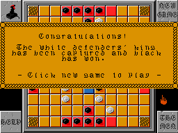 Impatience (SAM Coupé) screenshot: The Viking Game - Black wins