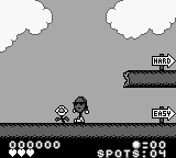 Spot: The Cool Adventure (Game Boy) screenshot: Talking to the flower. Or simply Main menu.