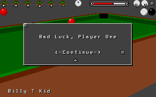 Sharkey's 3D Pool (Atari ST) screenshot: Game Over