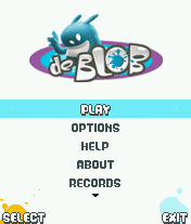 de Blob (J2ME) screenshot: Main menu