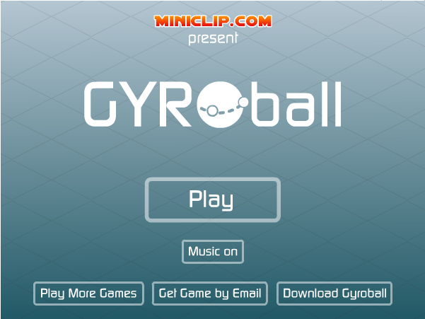 Gyroball (Browser) screenshot: Title screen