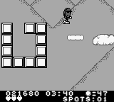 Spot: The Cool Adventure (Game Boy) screenshot: Spot has to jump a LOT...