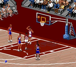 NBA Live 96 (SNES) screenshot: Nice jumpshot