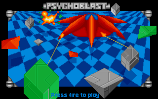 Shoot 'em up Construction Kit (Amiga) screenshot: Example game - Psychoblast title screen