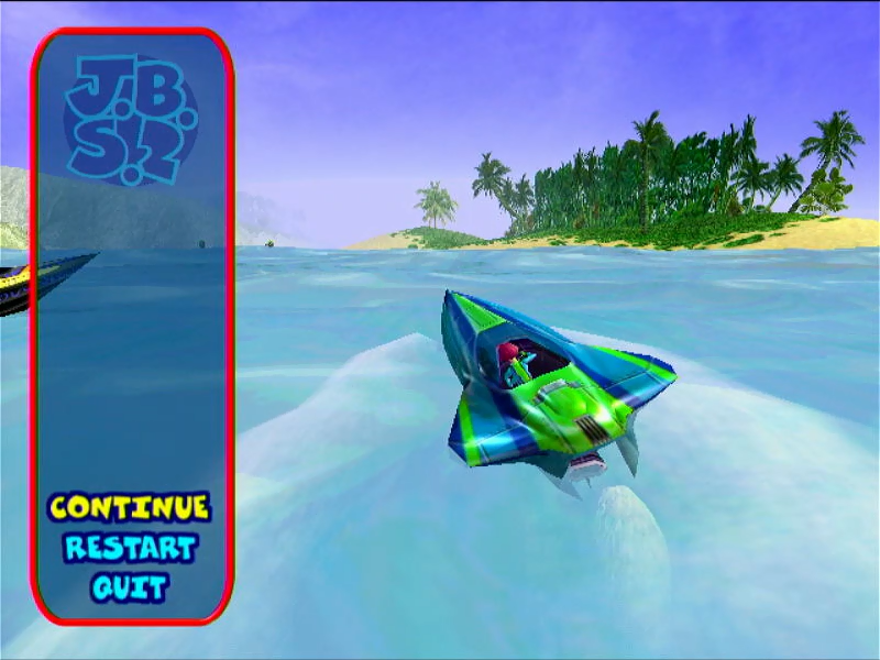 Jetboat Superchamps 2 (Windows) screenshot: Pause menu