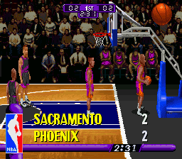 NBA Hangtime (SNES) screenshot: Tied game