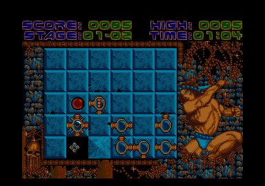 Magic Lines (Atari ST) screenshot: On the 01-02 stage...