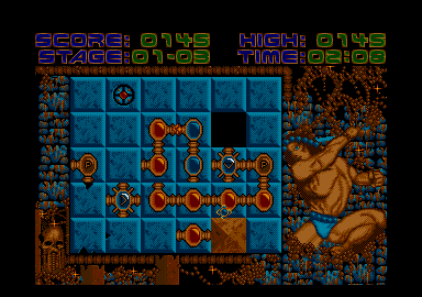 Magic Lines (Atari ST) screenshot: Stage 01-03 will end soon...