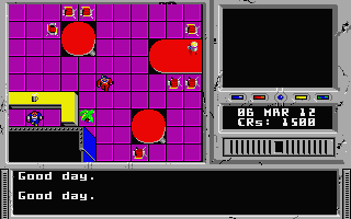 Space Rogue (Atari ST) screenshot: Space bar.