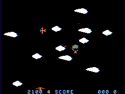 Fury (TRS-80 CoCo) screenshot: A parachuter