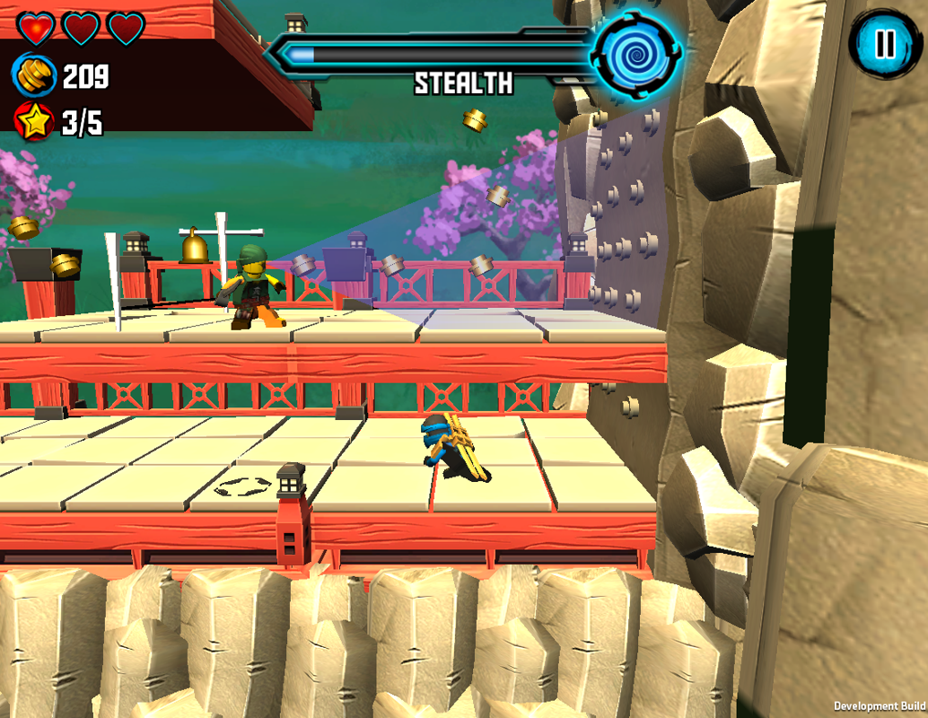 LEGO Ninjago: Skybound (Browser) screenshot: Taking the safe passage