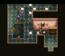 Solid Runner (SNES) screenshot: Her place is trashed, was she kidnapped?