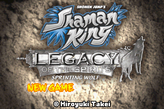 Shaman King: Legacy of the Spirits - Sprinting Wolf (Game Boy Advance) screenshot: Title screen