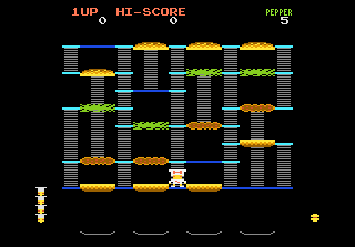 Beef Drop (Atari 7800) screenshot: Level 1