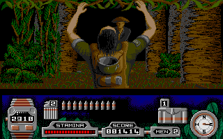 Butcher Hill (Atari ST) screenshot: I'm hit.