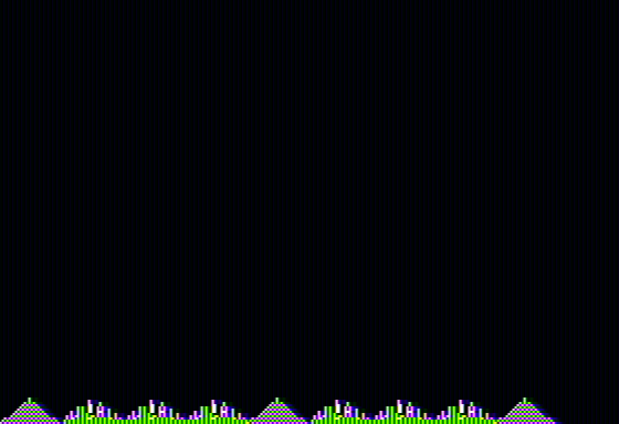 Missile Defense (Apple II) screenshot: Starting out