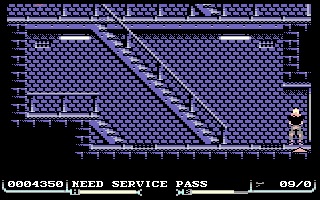 Hessian (Commodore 64) screenshot: No pass - no go!