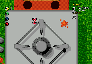 Micro Machines: Turbo Tournament 96 (Genesis) screenshot: Bunsen burner