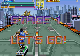 Riding Fight (Arcade) screenshot: Stage 1