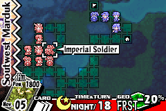 Yggdra Union: We'll Never Fight Alone (Game Boy Advance) screenshot: Another battle
