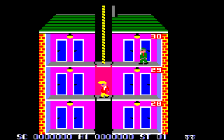 Elevator Action (Amstrad CPC) screenshot: The beginning