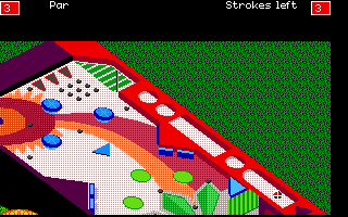 Will Harvey's Zany Golf (Amiga) screenshot: Pin Ball hole