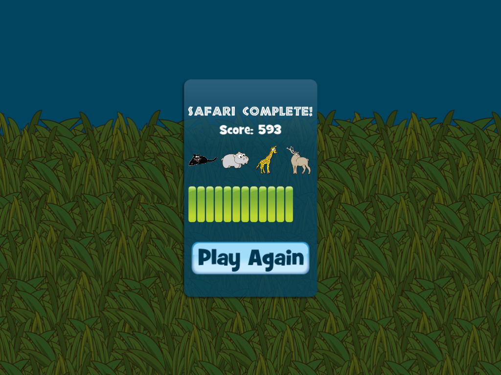 Giraffe's PreSchool Playground (iPad) screenshot: My final score