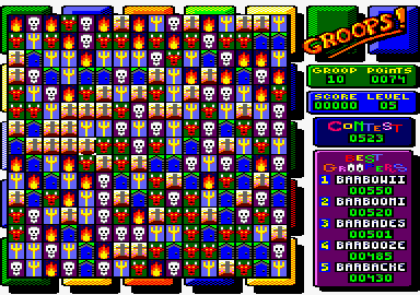 Groops! (Amstrad CPC) screenshot: Challenge level 5