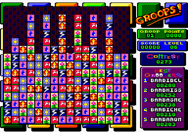 Groops! (Amstrad CPC) screenshot: Challenge level 6