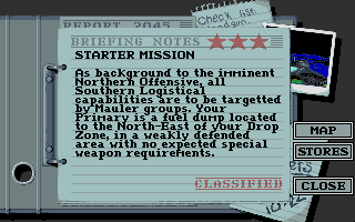 Battle Command (Atari ST) screenshot: Briefing