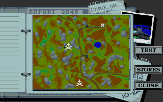 Battle Command (Atari ST) screenshot: Mission map