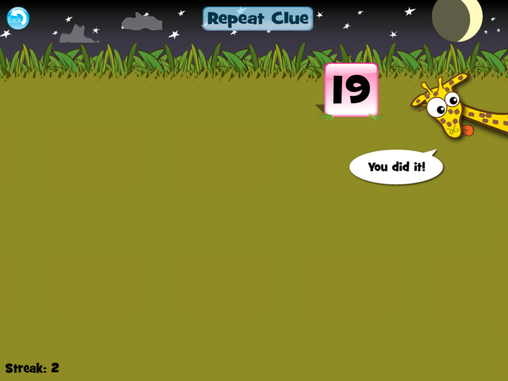 Screenshot of Giraffe's PreSchool Playground (iPad, 2009) MobyGames
