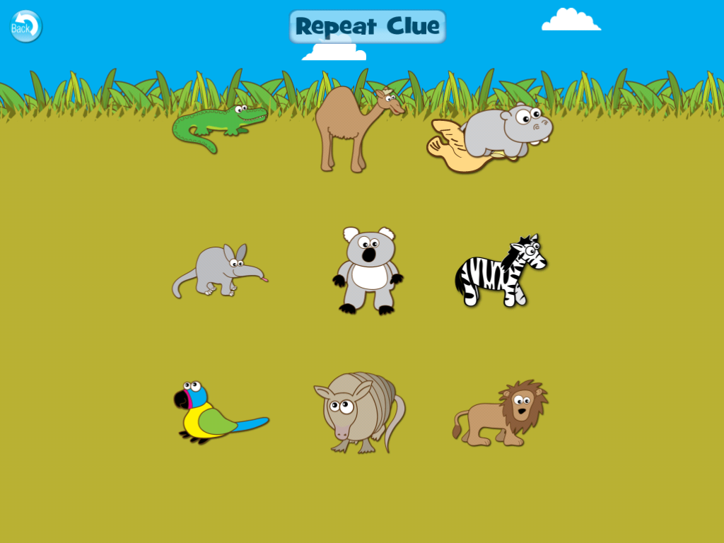 Screenshot of Giraffe's PreSchool Playground (iPad, 2009) MobyGames