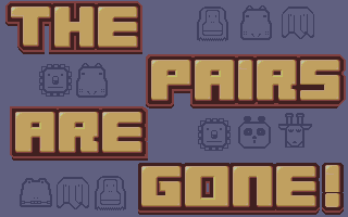 The Pairs are Gone (Atari ST) screenshot: Title screen