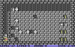 Wizard's Doom: Fifty Levels of Exquisite Torture (Commodore 64) screenshot: Level 17