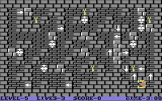 Wizard's Doom: Fifty Levels of Exquisite Torture (Commodore 64) screenshot: Level 5