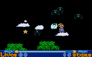 Slightly Magic (Atari ST) screenshot: Alright... I give up... by plunging deeper under water I end up falling from the sky!