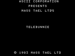 Telebunny (MSX) screenshot: Title screen