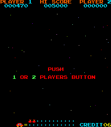 Jump Bug (Arcade) screenshot: Insert coin and push start