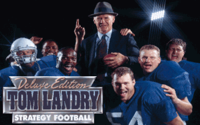 Tom Landry Strategy Football Deluxe Edition (DOS) screenshot: Title screen.
